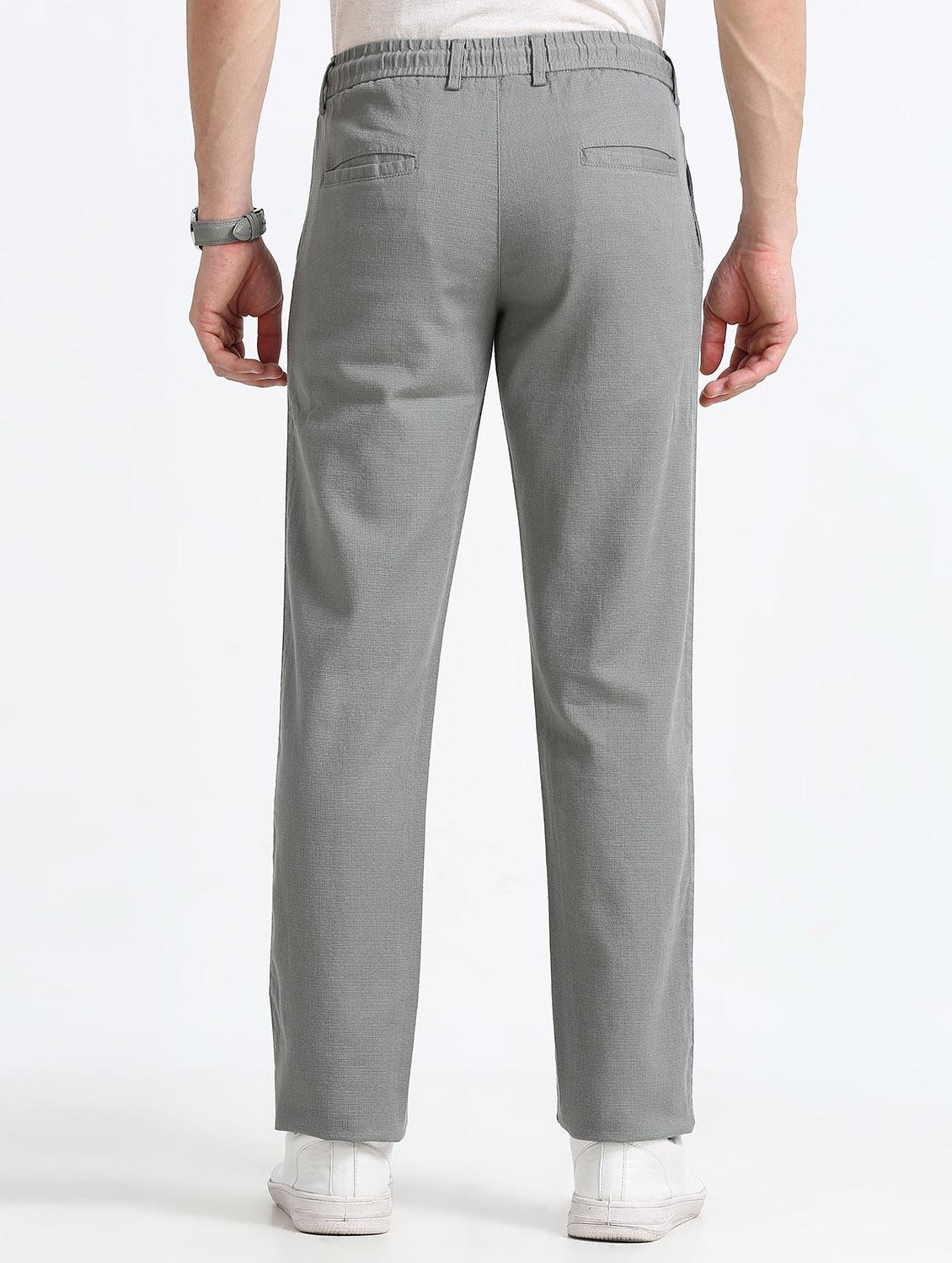 men solid mid rise straight fit chinos - 22052413 - Standard Image - 2