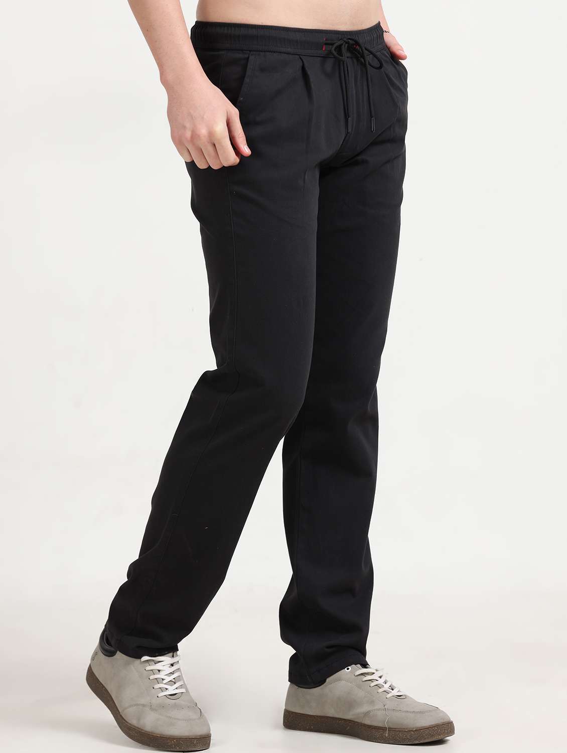 men solid mid rise straight fit chinos  - 22052462 -  Standard Image - 2