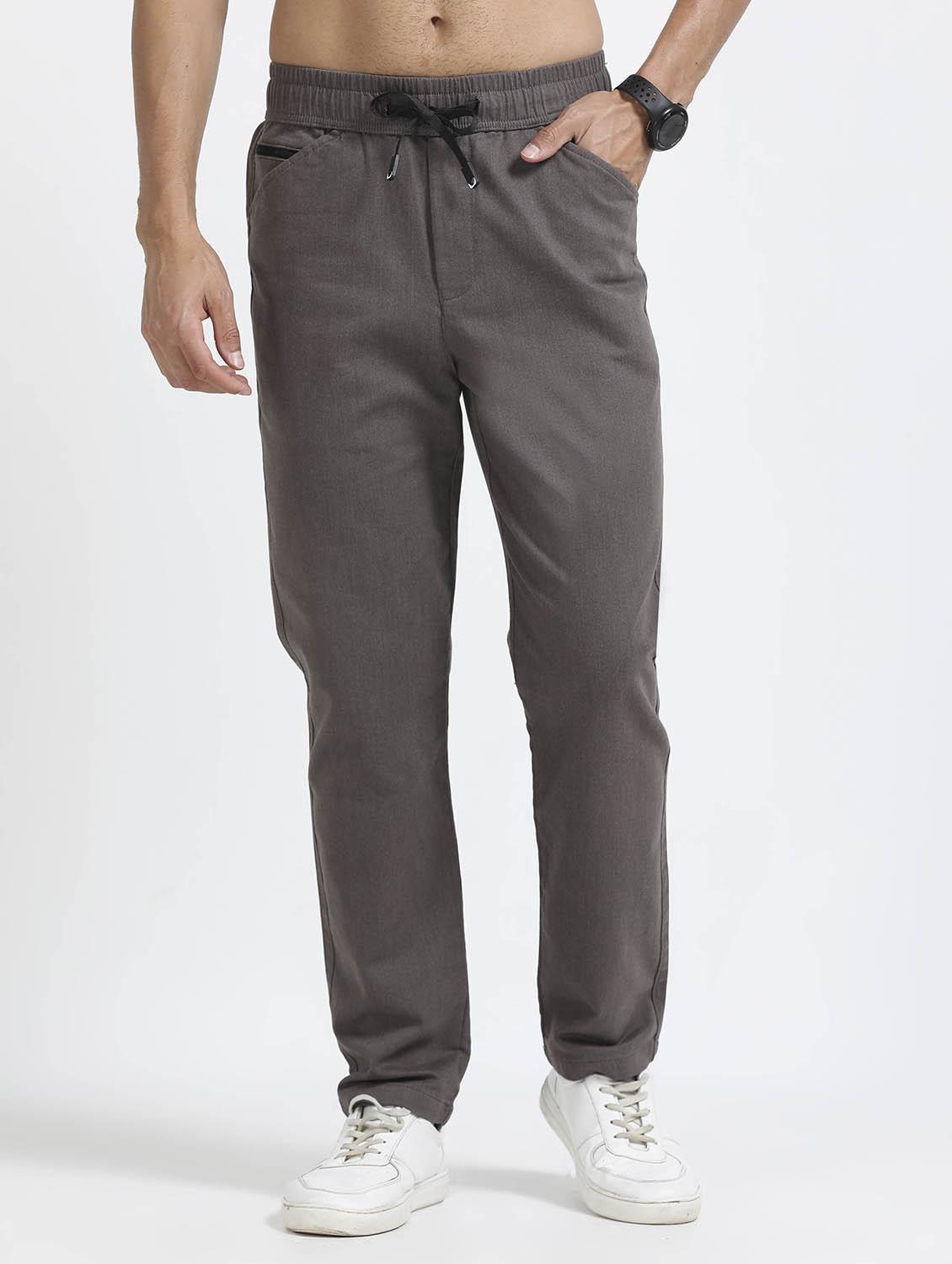 men solid mid rise straight fit chinos - 22052469 - Zoom Image - 0