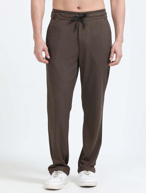 men striped mid rise straight fit chinos - 22052473 - Standard Image - 0