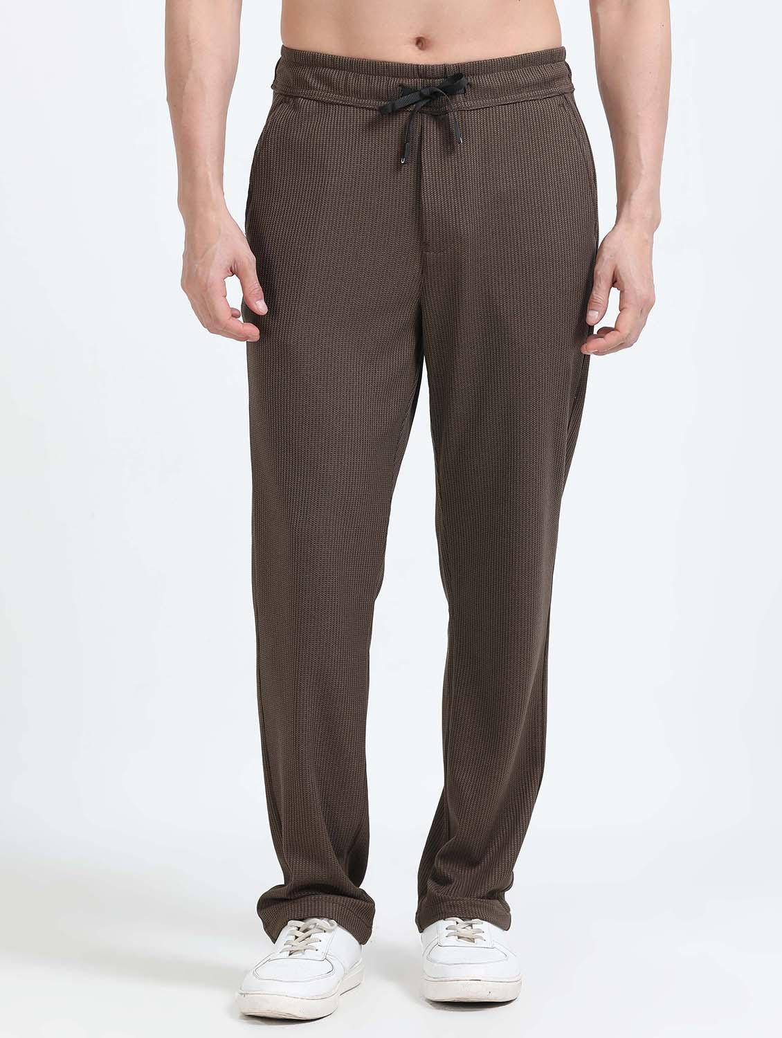 men striped mid rise straight fit chinos - 22052473 - Zoom Image - 0