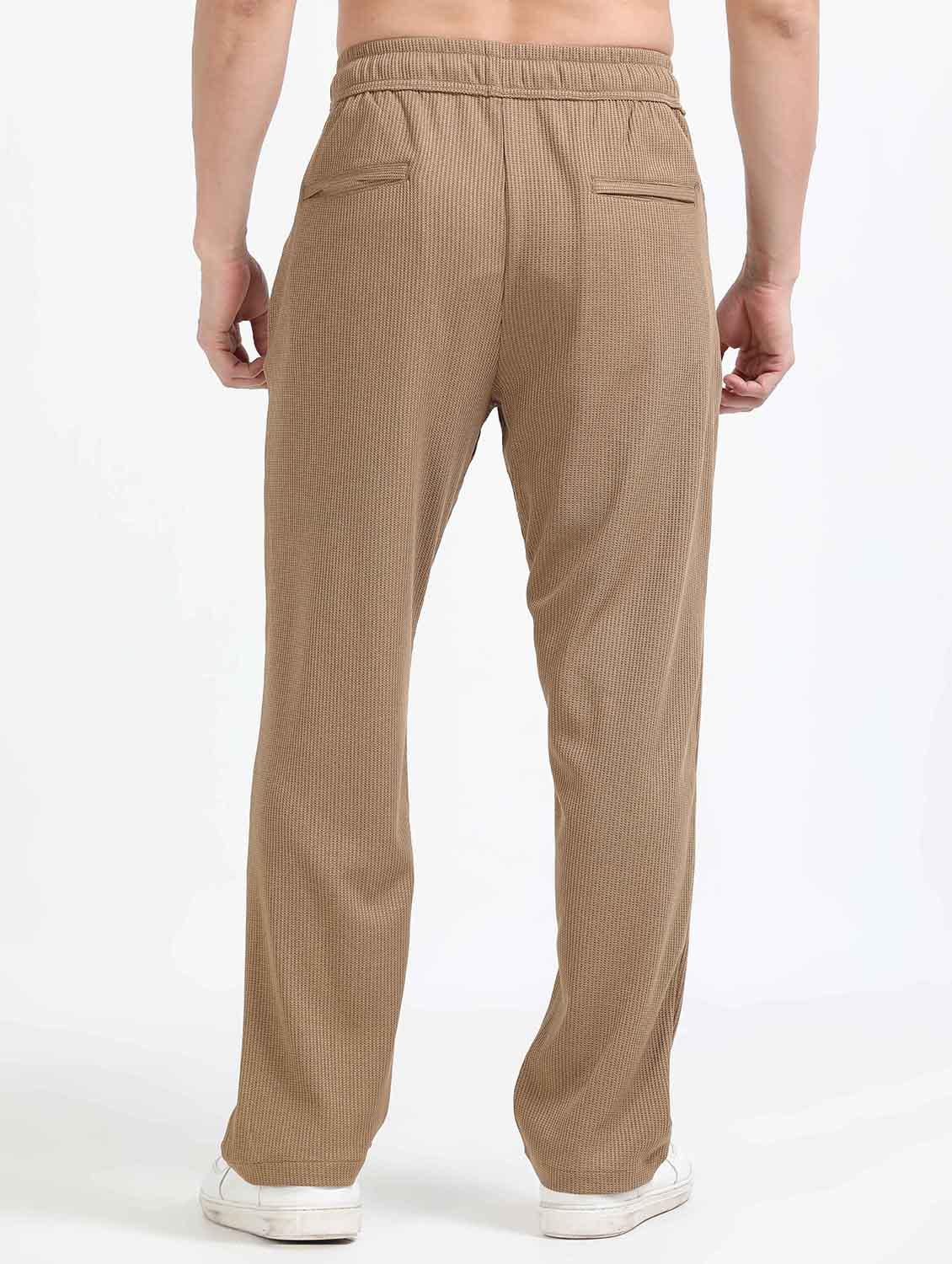 men solid mid rise straight fit chinos - 22052475 - Standard Image - 2