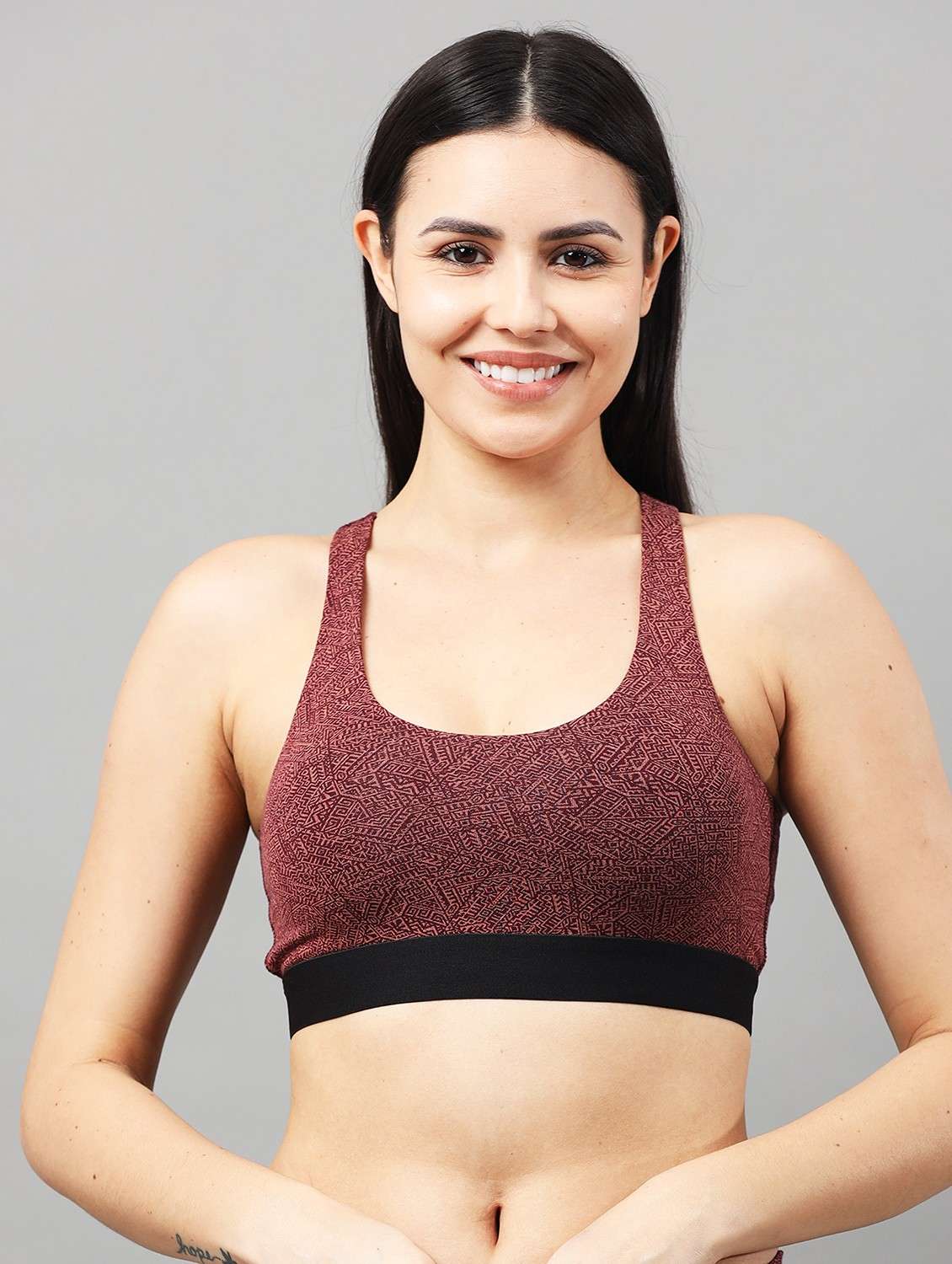 women non padded racerback sports bra