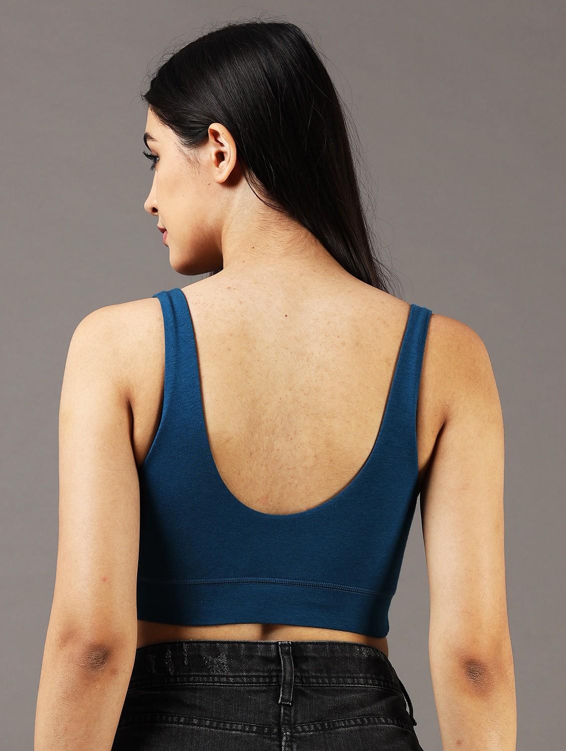 women printed non padded sports bra - 22052683 - Standard Image - 2