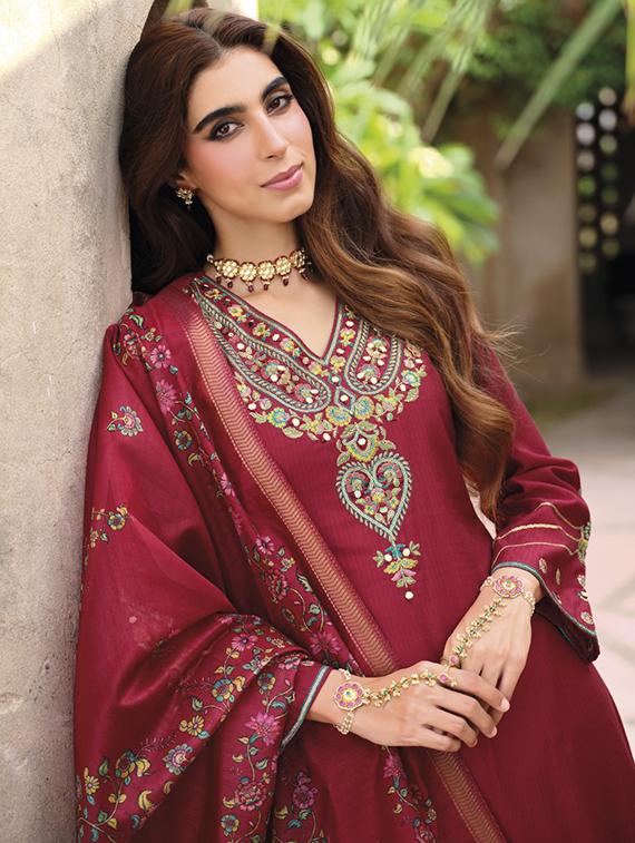 women embroidered long sleeve kurta pant with dupatta set - 22052737 - Standard Image - 2