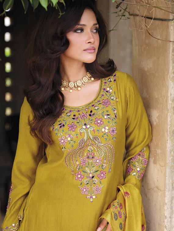 women embroidered long sleeve kurta pant with dupatta set - 22052740 - Standard Image - 2