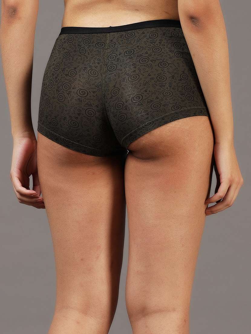 women printed mid rise boy shorts - 22052871 -  Standard Image - 2