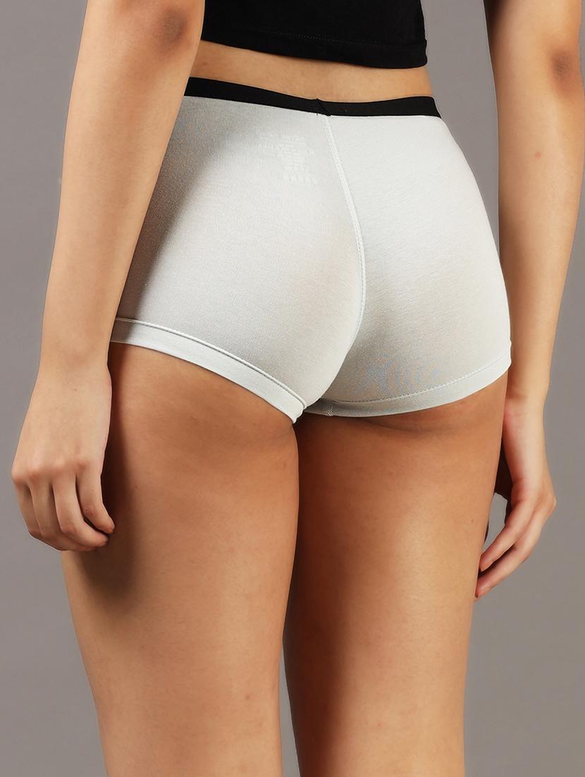 women solid mid rise boy shorts - 22052880 - Standard Image - 2