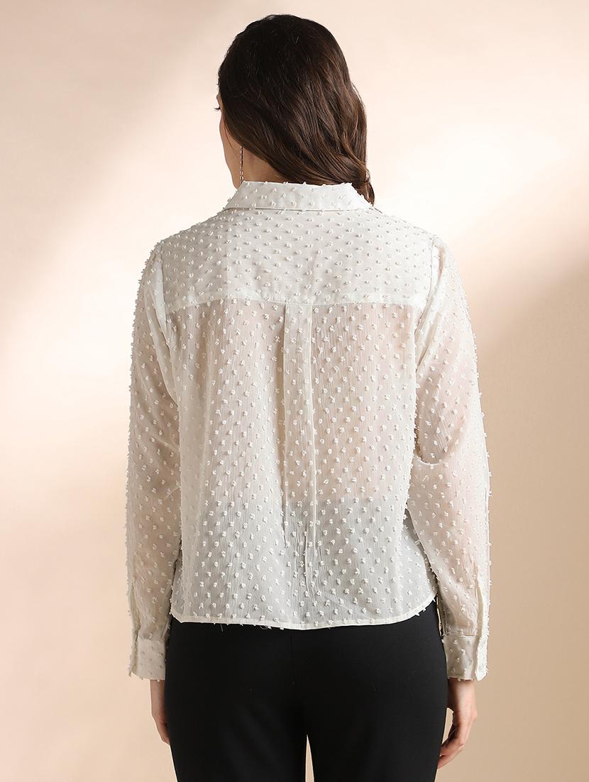 women self designed collared long sleeve shirt - 22052979 - Standard Image - 2