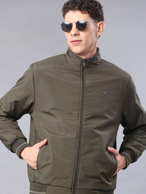 men solid long sleeve regualr fit reversible casual jacket - 22053352 -  Standard Image - 0