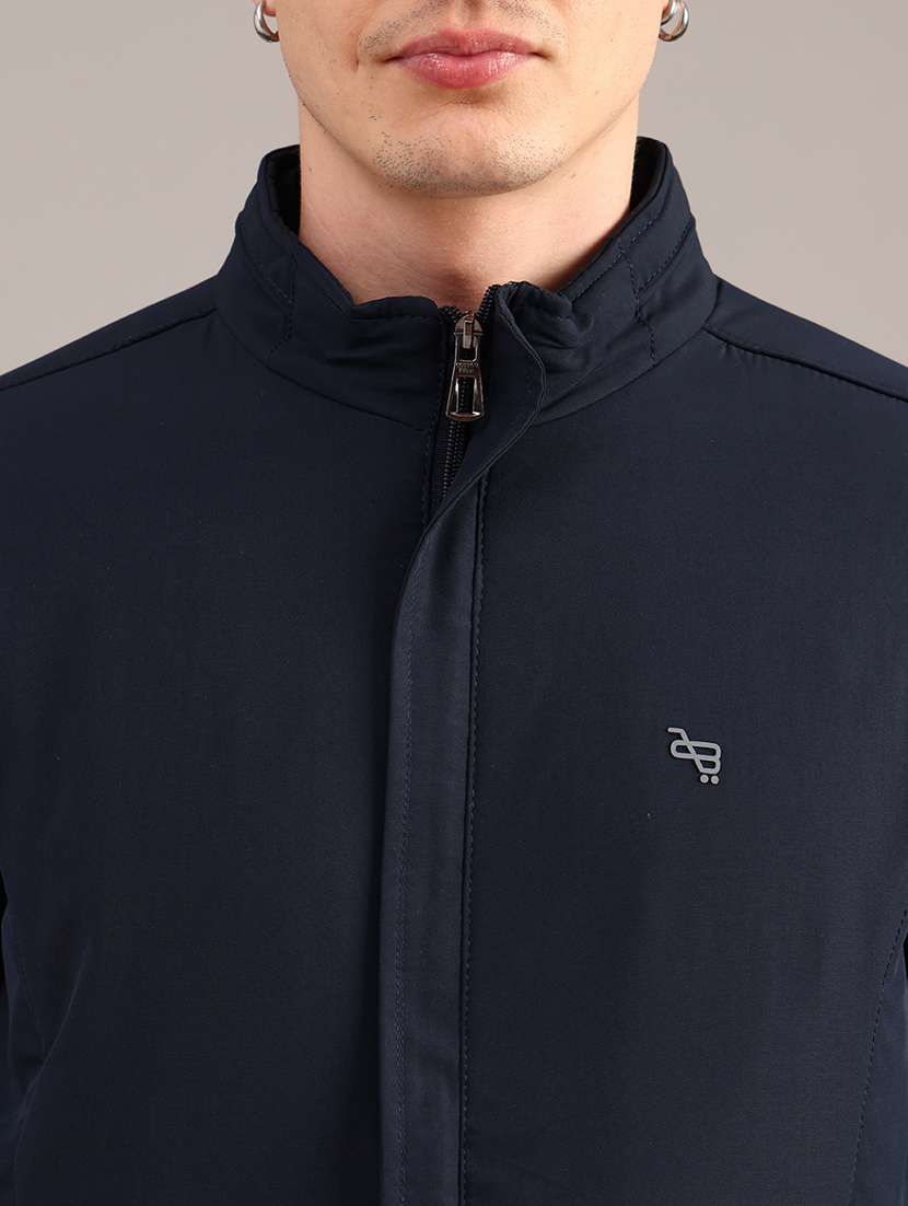 men solid long sleeve insulator bomber jacket - 22053508 -  Standard Image - 2