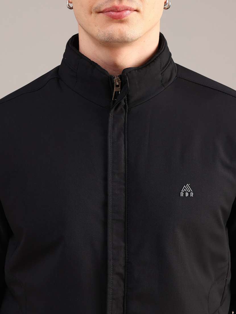 men solid long sleeve insulator bomber jacket - 22053511 -  Standard Image - 2