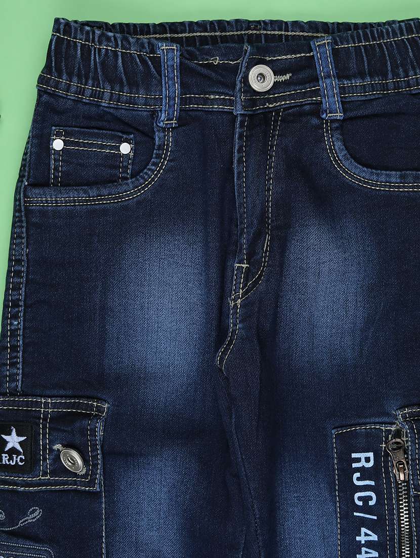 boys solid mid rise regular fit cargo - 22053516 -  Standard Image - 2