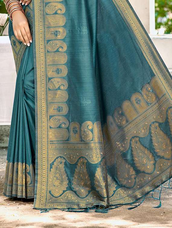 women solid with bordered saree with blouse - 22053673 -  Standard Image - 2