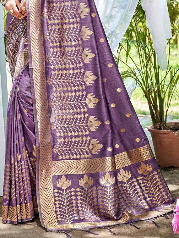 women self design tussar saree with blouse - 22053677 -  Standard Image - 2