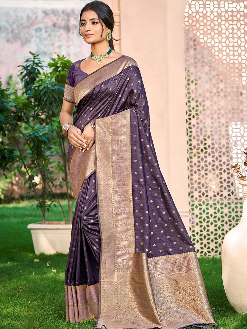 women self design bordered saree with blouse - 22053682 - Zoom Image - 0