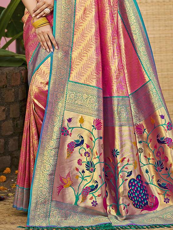 women self design kanjivaram saree with blouse - 22053704 -  Standard Image - 2