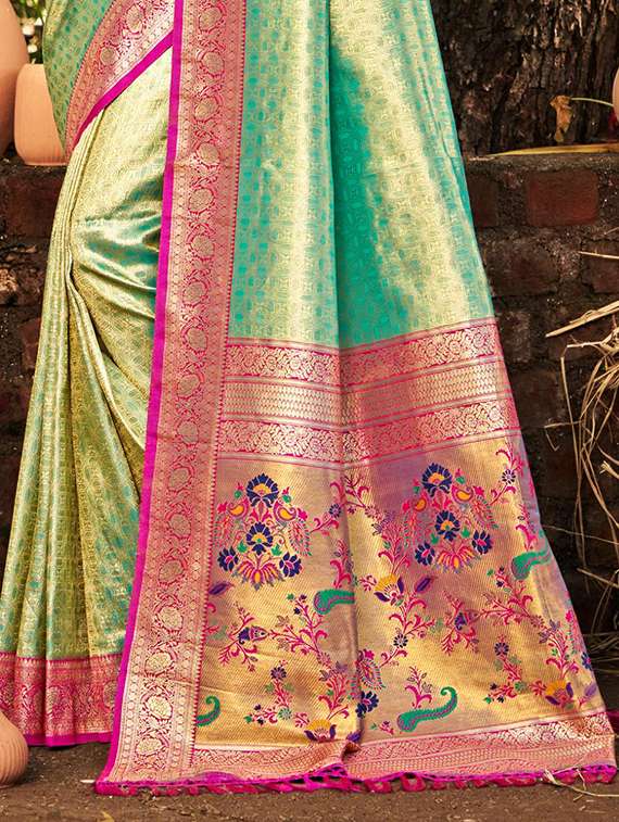 women self design kanjivaram saree with blouse - 22053709 -  Standard Image - 2