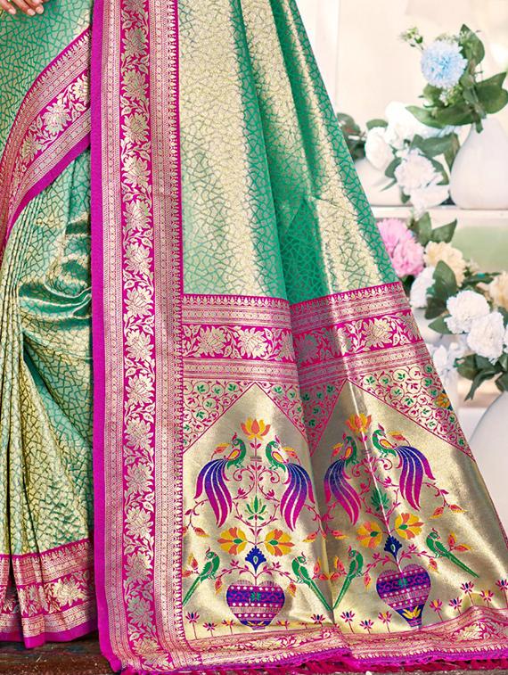 women self design kanjivaram saree with blouse - 22053725 - Standard Image - 2