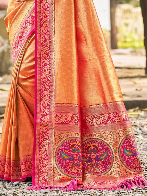 women self design kanjivaram saree with blouse - 22053726 - Standard Image - 2