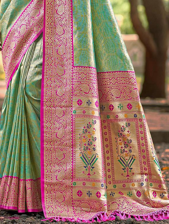 women self design kanjivaram saree with blouse - 22053734 - Standard Image - 2