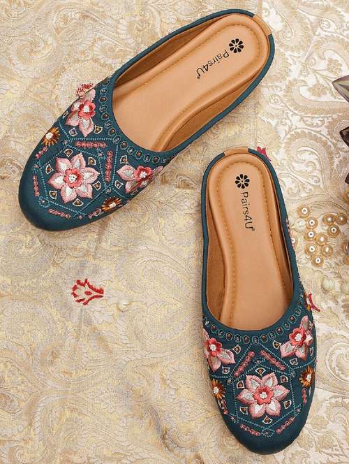 women embroidered slip on juti - 22053830 -  Standard Image - 0