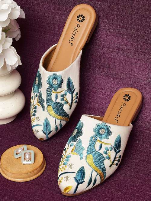 women embroidered slip on juti - 22053833 - Standard Image - 0