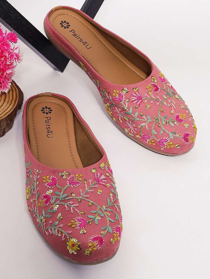 women embroidered slip on juti - 22053855 -  Zoom Image - 0