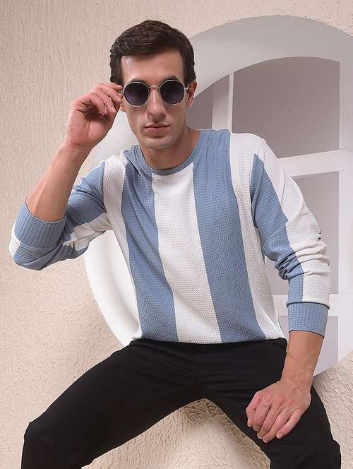 men striped long sleeve regular fit sweatshirt - 22053938 -  Standard Image - 0
