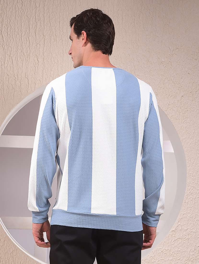 men striped long sleeve regular fit sweatshirt - 22053938 - Standard Image - 2