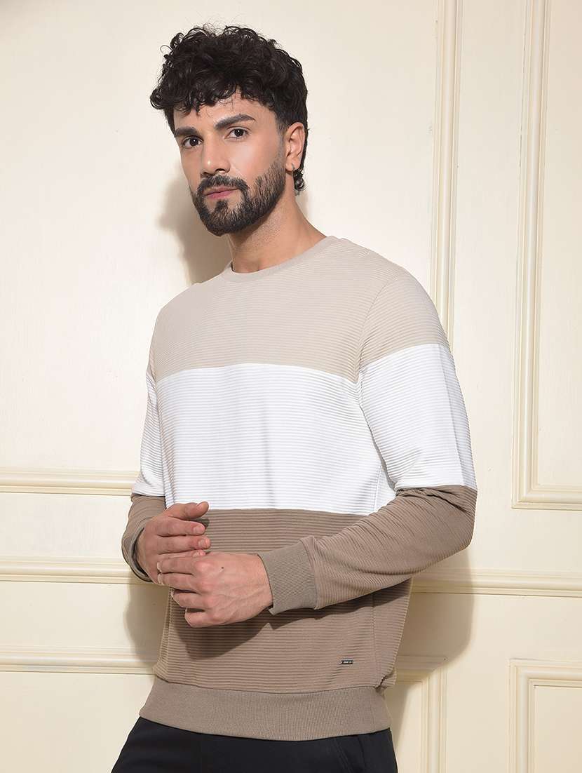 men color block long sleeve regular fit sweatshirt - 22053972 -  Standard Image - 2