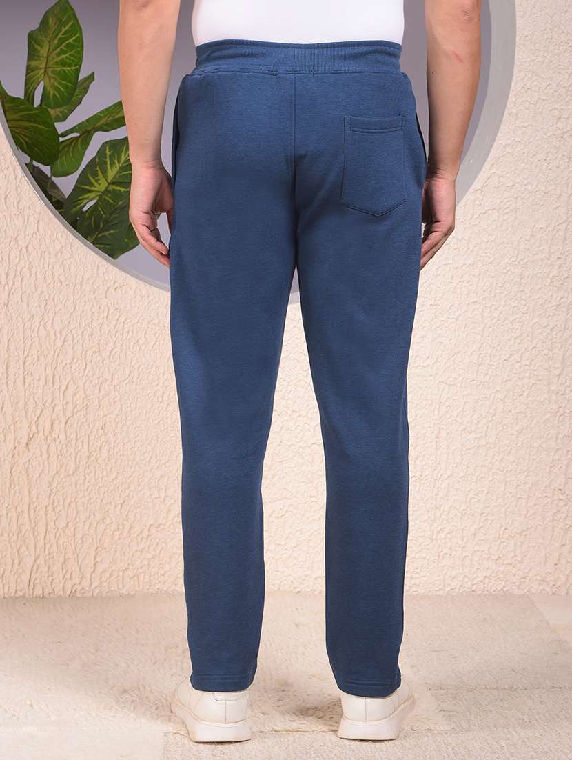 men solid mid rise full length track pant - 22053978 -  Standard Image - 2