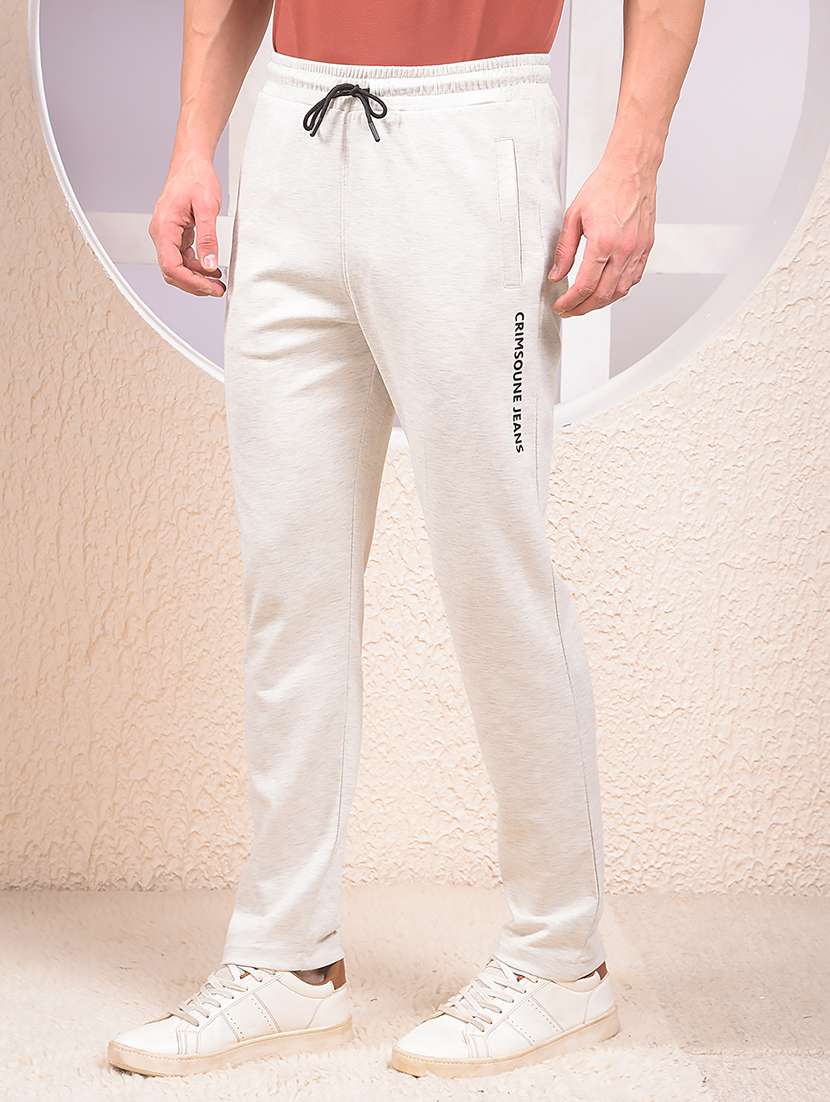 men solid mid rise full length track pant - 22053979 - Standard Image - 2