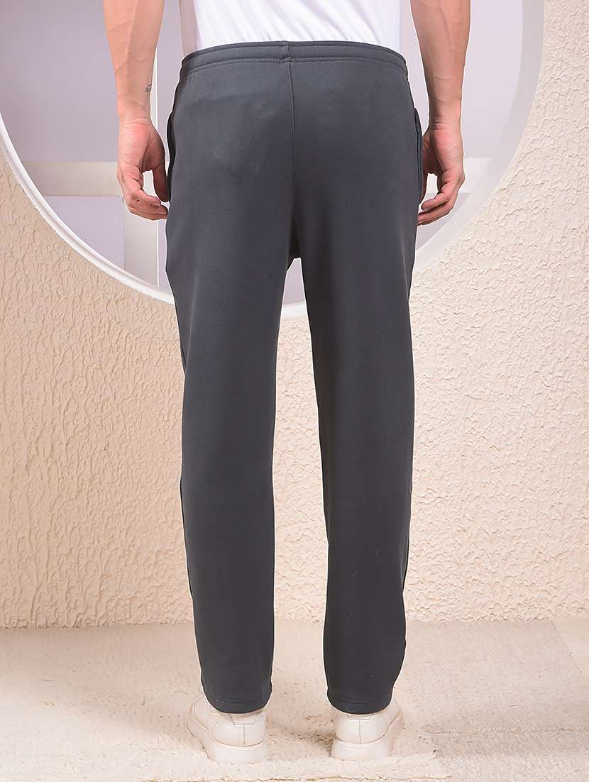 men solid mid rise full length track pant - 22053984 -  Standard Image - 2
