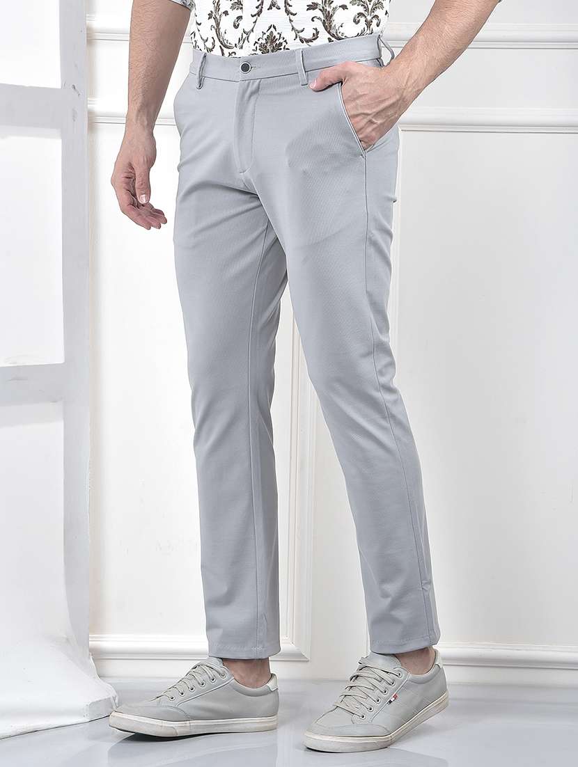 men solid mid rise flat front casual chinos  - 22053991 -  Standard Image - 2