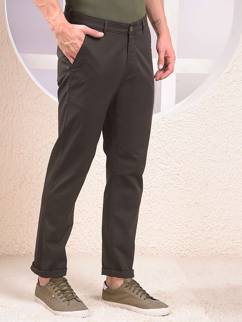 men solid mid rise flat front casual chinos  - 22054004 -  Standard Image - 2