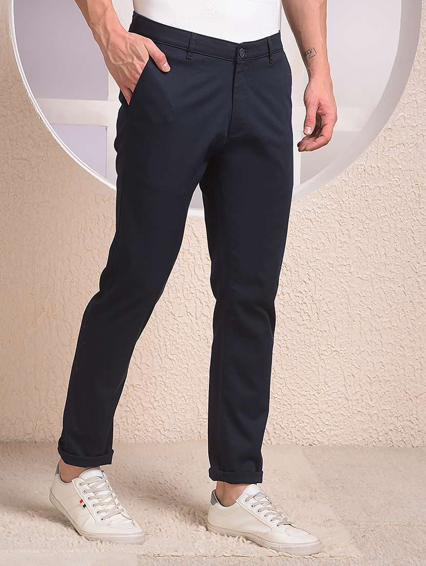 men solid mid rise flat front casual chinos  - 22054005 -  Standard Image - 2
