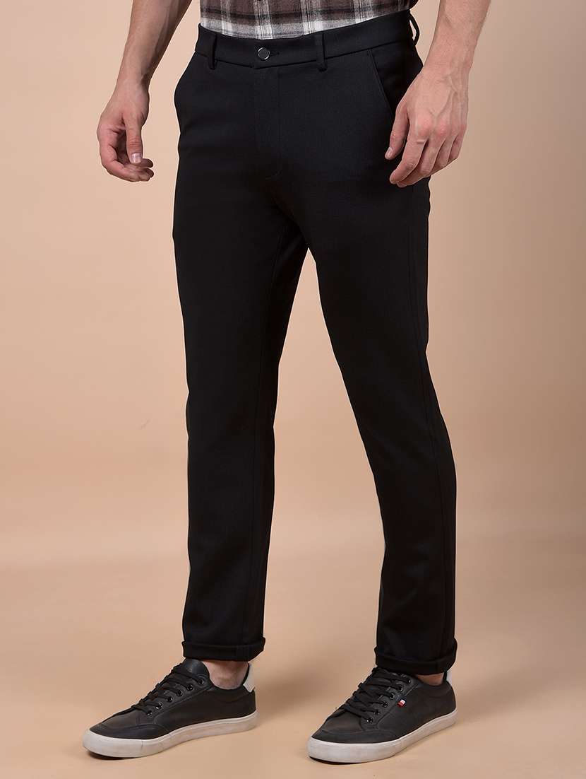 men solid mid rise flat front casual chinos  - 22054036 -  Standard Image - 2