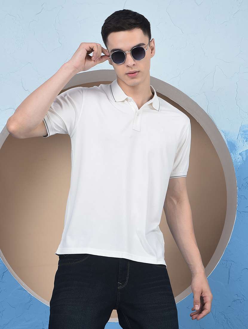 men solid short sleeve regular fit polo t-shirt