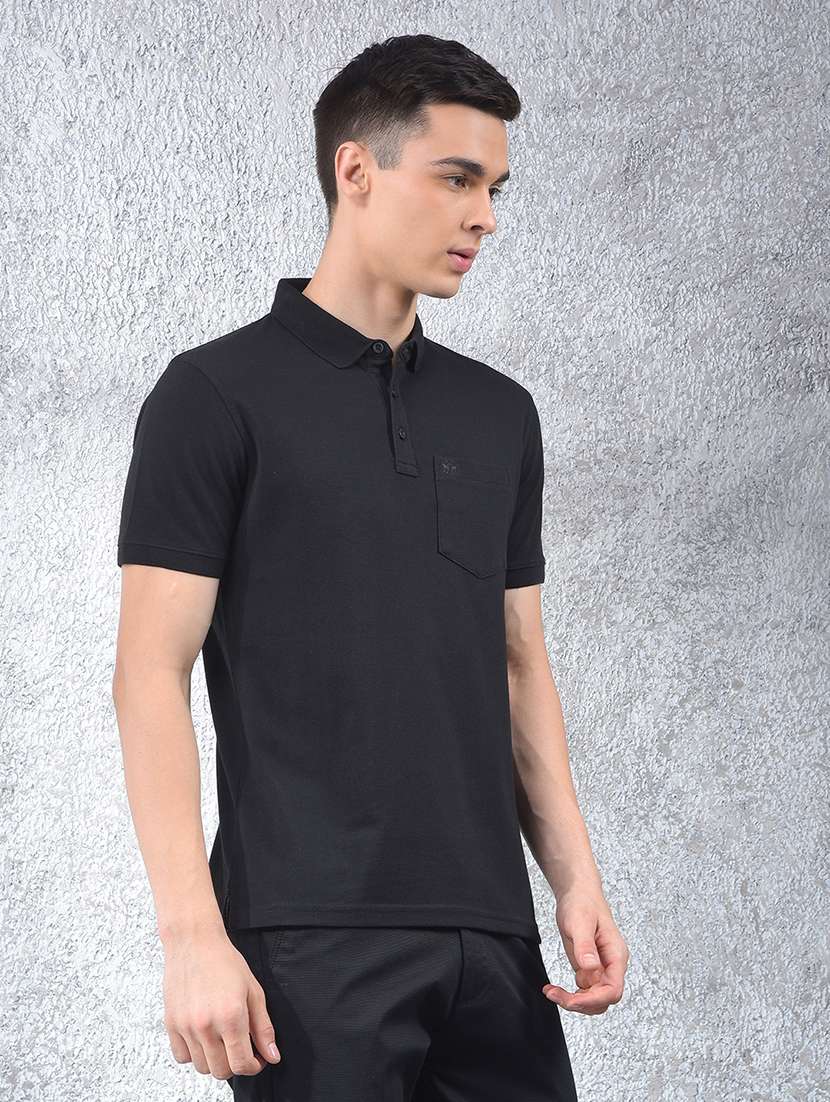 men solid short sleeve regular fit polo t-shirt - 22054086 -  Standard Image - 2