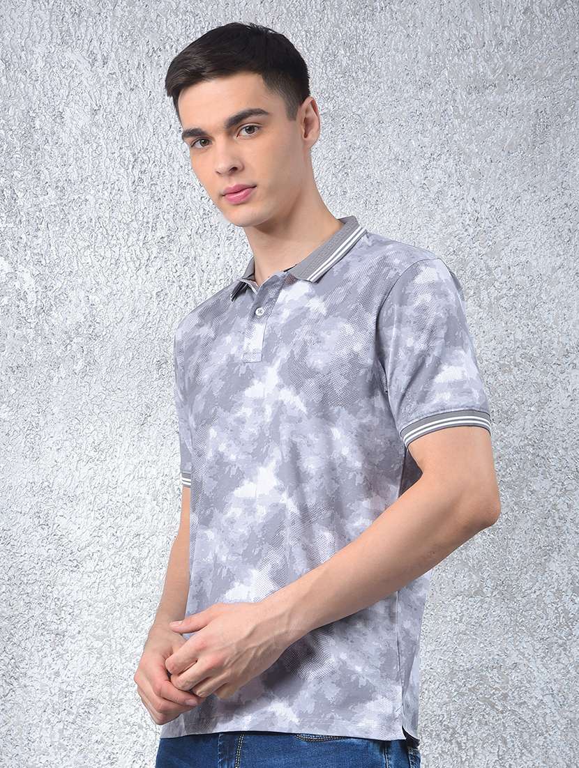 men printed short sleeve regular fit polo t-shirt - 22054094 -  Standard Image - 2