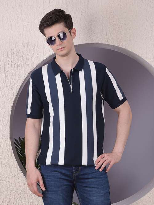 men striped short sleeve regular fit polo t-shirt - 22054104 -  Standard Image - 0