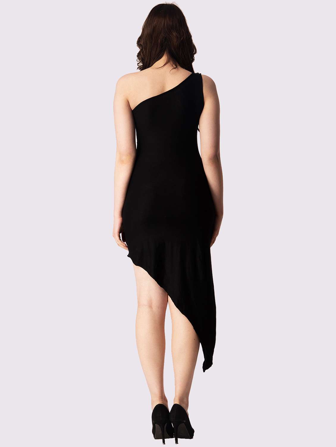 women embeliished single shoulder asymmetric bodycon dress - 22054159 -  Standard Image - 2