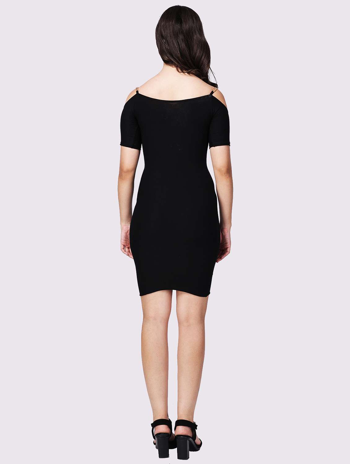 women cold shoulder shoulder strap bodycon dress - 22054167 -  Standard Image - 2