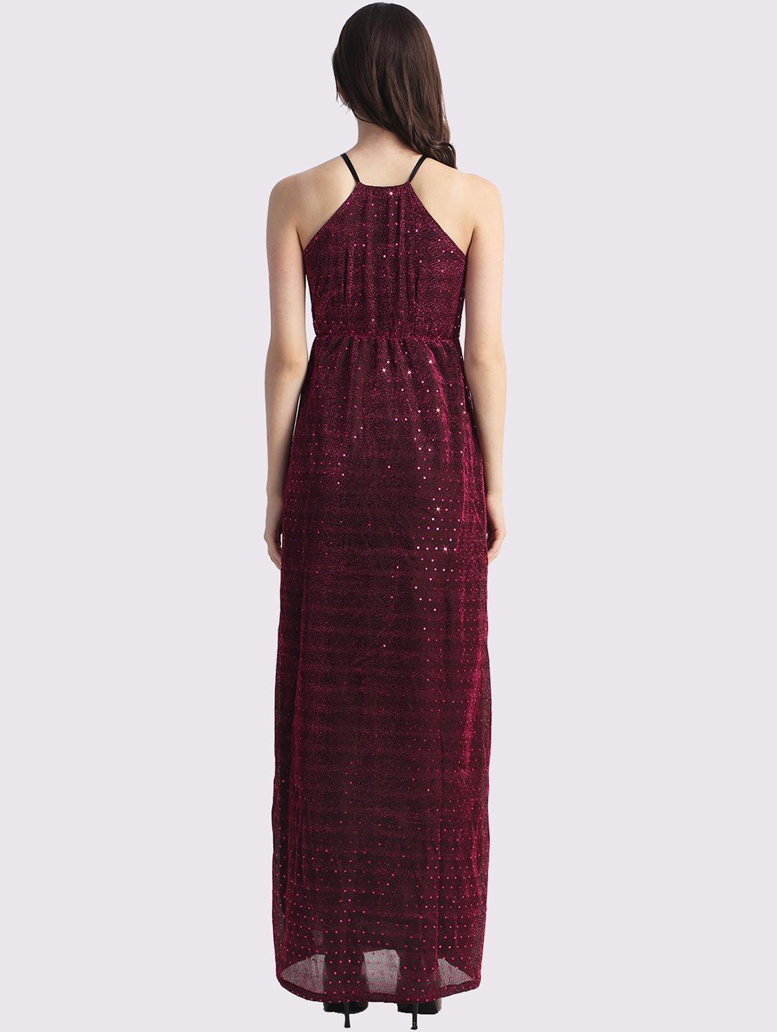 women sequined shoulder strap a-line dress - 22054173 - Standard Image - 2