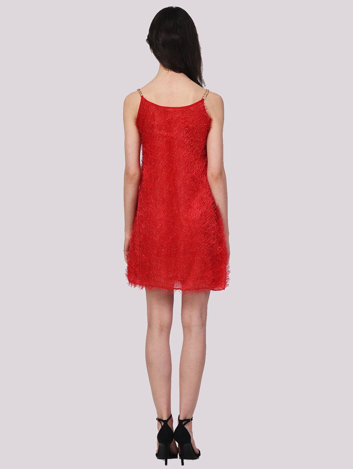 women self designed shoulder strap a-line dress - 22054189 - Standard Image - 2