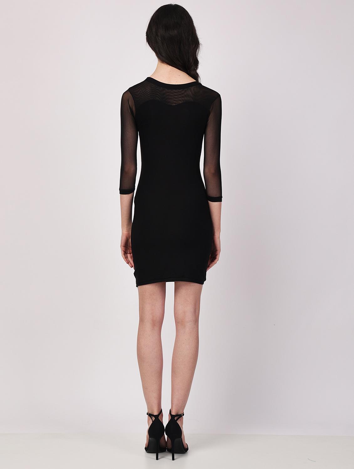 women embellished round neck bodycon dress - 22054192 - Standard Image - 2