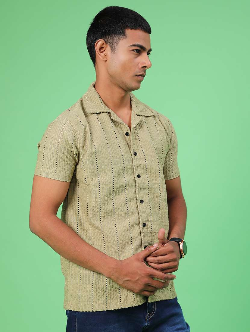 men self design short sleeve regular fit casual shirt - 22054395 -  Standard Image - 2