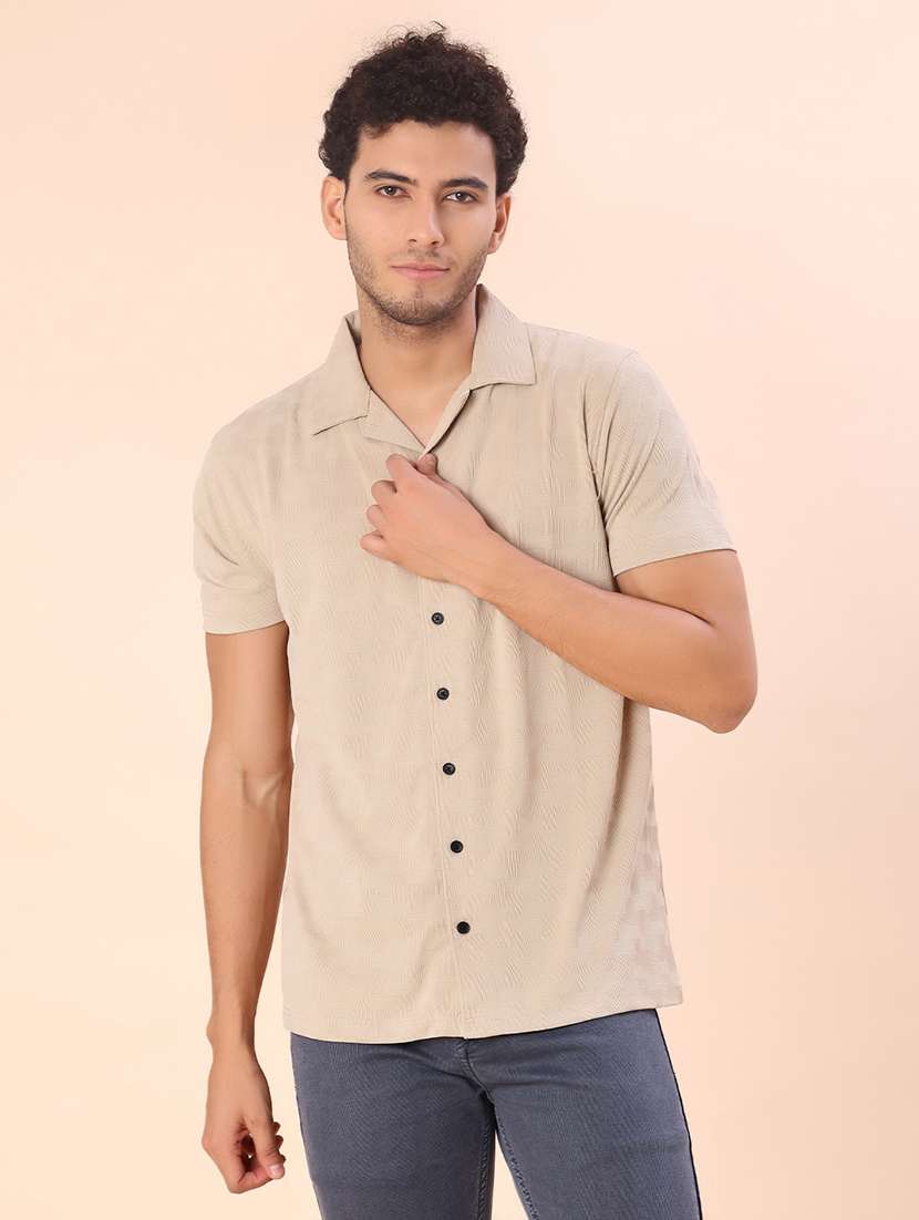 men self design short sleeve regular fit casual shirt - 22054396 -  Standard Image - 2