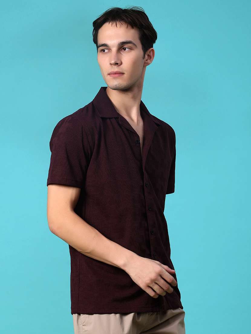 men self design short sleeve regular fit casual shirt - 22054398 -  Standard Image - 2